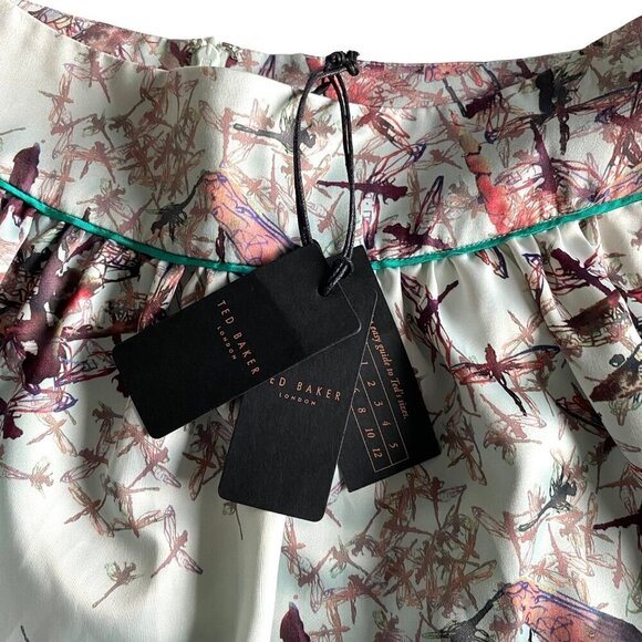 Ted Baker London Dragonfly Mini Skirt Women's Sz 2‎ Designer Preppy Party NWT - Picture 5 of 14